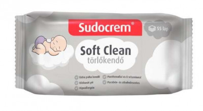 Sudocrem Soft Clean T&amp;ouml;rlőkendő 55db foto