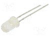 Dioda LED, 5mm, albastru, 500mcd, 20mA, 3,7V, EVERLIGHT - 333-2SUBC/C470/S400-A4