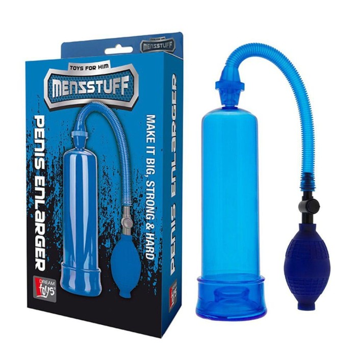 Make It Big - Pompă penis, 20 cm, albastru
