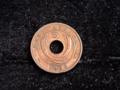 M3 C50 - Moneda foarte veche - 5 centi - Africa de Est - 1952 foto