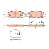 Placute frana Hyundai I10 2 (Ba, I10 2 Sedan; Mercedes Sprinter 3, 5-T Bus (B906), 1.0, 1.0 LPG, 1.2, 319 CDI / BlueTEC (906.731, 906.733, 906.735),, Trw