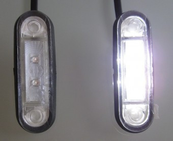 Lampa de contur a gabaritului pentru vehicule FT-015 Alb Bull-Bar foto