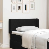 vidaXL Ureche pentru Tăblie Negru 40,5 x 40,5 x 4 cm Catifea 346592