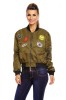 B465-14 Jacheta retro cu stickere colorate, M, S/M