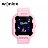 Resigilat Ceas Smartwatch Pentru Copii Wonlex cu Functie Telefon, Localizare GPS, Camera, Pedometru, SOS, IP54 &ndash; Negru &ndash; roz,