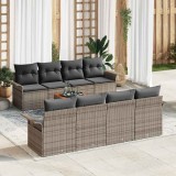 VidaXL Set de canapele pentru grădină Manual 7 pcs Gri 55 x 55 x 37 cm