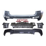 Set bara spate BMW Seria 5 (G31), 05.2017-08.20, cu suport inferior, cu catadioptri, cu gauri senzori parcare; grunduit, de vopsit; type M-Tech; cu s