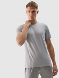 Tricou regular de antrenament cu uscare rapidă pentru bărbați - gri rece deschis, 4F Sportswear