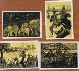 4 Carti postale Vederi arta Africa Necirculate