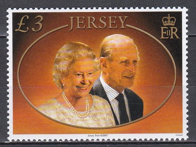 Jersey 2007 - A 60-a aniversare a Reginei Elisabeta a II-a și a Prințului Philip, MNH