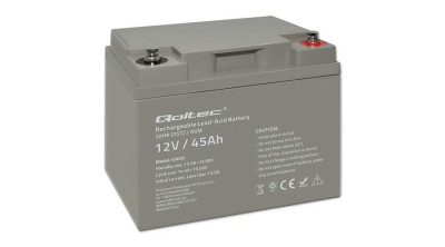 Baterie Qoltec AGM | 12V | 45 Ah | max 540A foto
