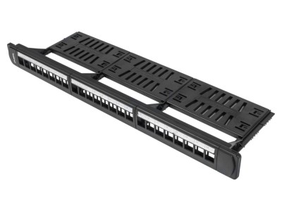 Patch Panel LANBERG Negru 24 Porturi Rack 19&amp;quot; foto