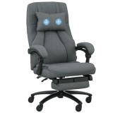 Vinsetto Scaun de birou de masaj, port USB, roți pivotante, Gri &icirc;nchis | Aosom Romania
