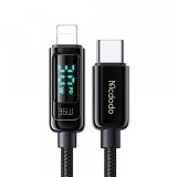Cablu Date si Incarcare USB-C - Lightning McDodo CA-8810 Display, 36W, 1.2m, Negru
