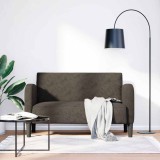 vidaXL Canapea lovesea gri &icirc;nchis 110 cm piele artificială