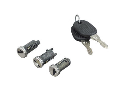Set yale inchidere Fiat Uno (146 A/E), 09.89-06.2002 3-5 Usi, cu chei, cu 2 butuci blocare usa, fata/spate, cu apasare eliberare buton, foto
