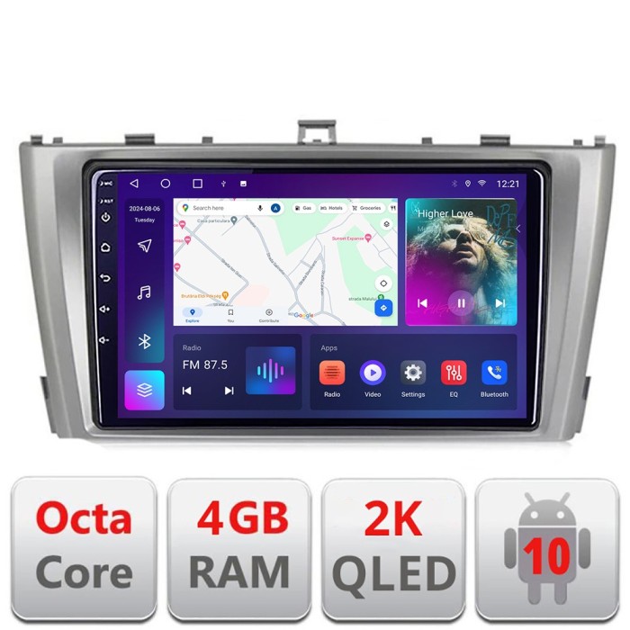 Navigatie Toyota Avensis 2009-2015 C-TY12 Android Octa Core Ecran 2K QLED GPS 4G 4+32GB 360 KIT-TY12+EDT-E409-2K CarStore Technology