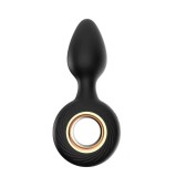 Vibrator Anal Leo, 12 Moduri Vibratii, Silicon, USB, Negru, 12 cm, Guilty Toys