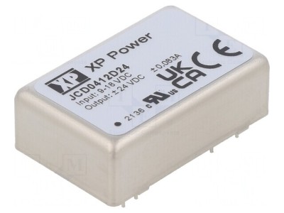 Convertor DC/DC 4W 9-18V la 24V/-24V THT JCD0412D24 foto