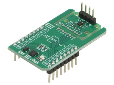 Placă prototip MIKROE Click board convertor D/A DAC53701DSGRQ1 I2C 5V/3.3V foto
