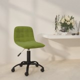 Scaun de bucătărie pivotant, verde deschis, catifea