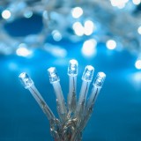 Instalație Lumini Crăciun LED, 100 Becuri, Energie 220-240V, Cablu Transparent, Lungime 6.07m, Alb Rece, Extensibilă, Oem