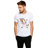 Tricou barbati alb - Cool Unicorn - XL