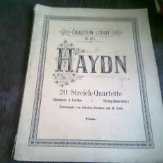 HAYDN 20 STREICH QUARTETTE. VIOLA (PARTITURI)