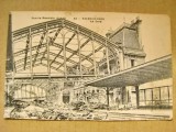 B288-I-WW1-1914-1918-Gara Valenciennes Franta-Ruine dupa bombardament.