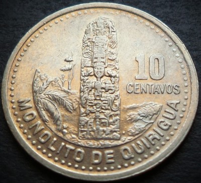 Moneda exotica 10 CENTAVOS - GUATEMALA, anul 2000 * cod 4780 = A.UNC LUCIU foto