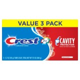 Set 3 paste de dinți Crest Cavity Protection, cu fluor, aromă de mentă, 3 x 161 g