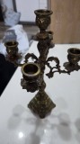 Lot vintage de 2 sfesnice cu 5 brate