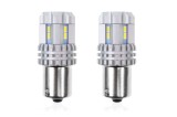 Bec pozitie ciresa auto tip LED UltraBright Canbus R5W, 12V-24V; BA15s, 12 LED SMD 3020, 2 buc., Amio