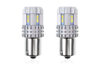 Bec pozitie ciresa auto tip LED UltraBright Canbus R5W, 12V-24V; BA15s, 12 LED SMD 3020, 2 buc. foto