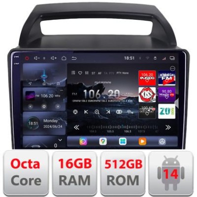 Navigatie Kia Carnival 2006-2014 Android radio gps internet 8 core QLED 2K 16+512 360 Edotec CarStore Technology foto