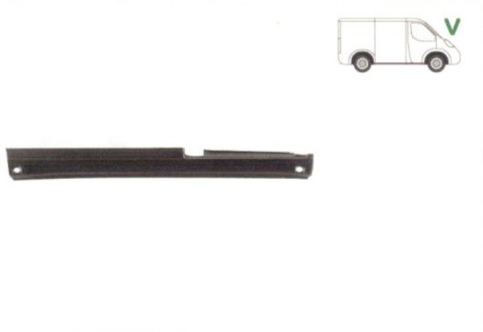 Prag Mercedes Vito / Clasa V (W638) 02.1996-01.2003 Dreapta , lungime 2200 mm, prag din metal