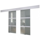 Cumpara ieftin Usa Glisanta Dubla Sticla 205x75cm, Aluminiu, Kit Montaj Inclus - Economie Spatiu, Luminoasa, Design Modern