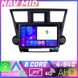 Navigatie Toyota Highlander 2007-2013 Android 12, 4GB RAM, 64GB, CarPlay