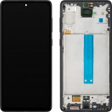Display cu Touchscreen MP compatibil cu Samsung Galaxy A73 5G A736, cu Rama, Negru