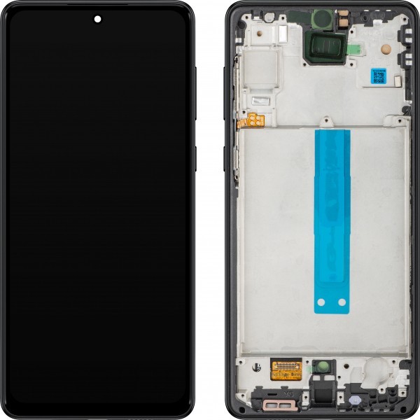 Display cu Touchscreen MP compatibil cu Samsung Galaxy A73 5G A736, cu Rama, Negru