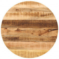 Blat de masa rotund, Ø 70x2,5 cm, lemn masiv de mango brut GartenMobel Dekor