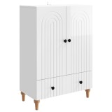 vidaXL Bufet Alb foarte lucios 66 x 34,5 x 95 cm Lemn prelucrat 894209