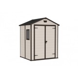 Casuta de gradina, KETER MANOR,cu pereti dubli,dimensiune: 6 x 5 DD Bej / Maro
