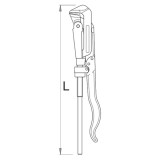 Unior 483/6A - Cleste pentru tevi cu falci drepte 418 mm 90 grade