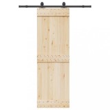 VidaXL Set feronerie pentru uși glisante, negru, 152,5 cm, oțel