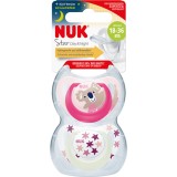 Set 2 suzete NUK STAR, DAY/NIGHT, SILICON, 18-36 luni, fete
