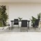 Gossi set mobilier de gradina, 5 piese, negru, otel si textilena