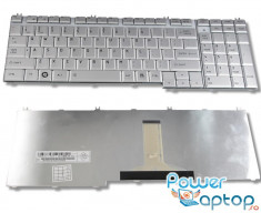 Tastatura Laptop Toshiba Satellite L550 argintie foto