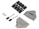 Carcasă metalică TE Connectivity pentru conectori D-Sub 25pin și D-Sub HD 44pin