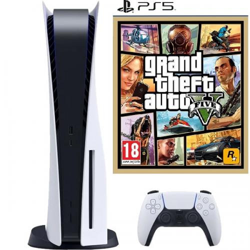 Gară Settlers Cel mai bun  Consola Sony PlayStation 5 cu Disc + joc Grand Theft Auto V PS5 | Okazii.ro